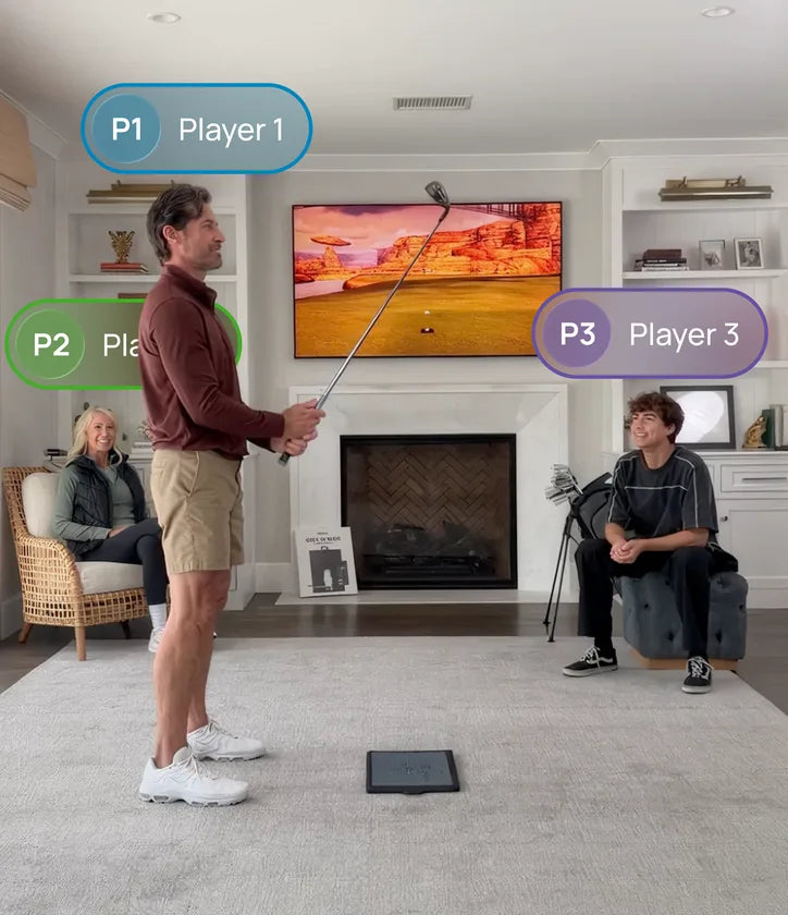 Local Party: three players passing and playing in the living room